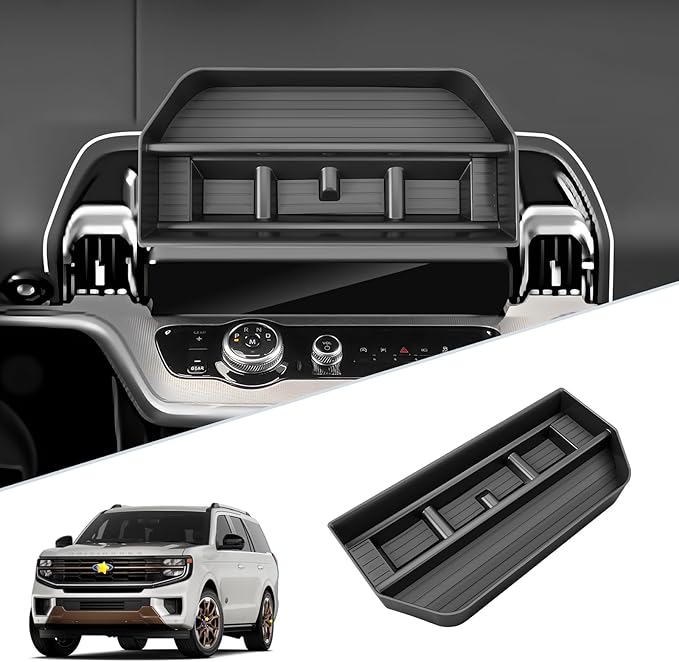 SKTU for 2025 2026 Ford Expedition Dashboard Organizer for 2025 2026 Ford Expedition Behind Screen Organizer 2025 2026 Expedition Dashboard Tray Ford Expedition 2025 2026 Accessories ABS Durable Tray