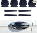 8PCS Car Door Handle Scratch Protectors, Car Door Handle Sticker, Carbon Fiber Anti-Scratches Auto Bowl Protectors, Waterproof Cup Paint Guard Protective Films for Most Vehicles (Blue 8PCS)