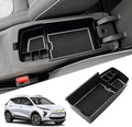 SKTU Update 2022 2023 Chevy Bolt EV EUV Center Console Organizer Insert ABS Black Materials Tray Secondary Storage Box Latest Chevy Bolt EUV 2023 Accessories with Coin and Sunglasses Holder (White)