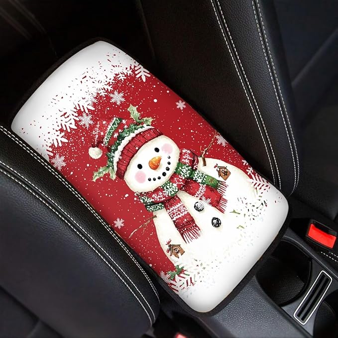 Biyejit Car Center Console Armrest Cushion Cover Pad Car Interior Decor Accessories Universal Fit for Sedan, Truck, SUV