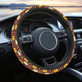 Car Steering Wheel Cover for Women Men, Non-Slip Breathable Cute Steering Wheel, Yellow Daisies Steering Wheel Protector, Car Accessories, Universal 14" 02/2-15" Fit Auto, Suvs