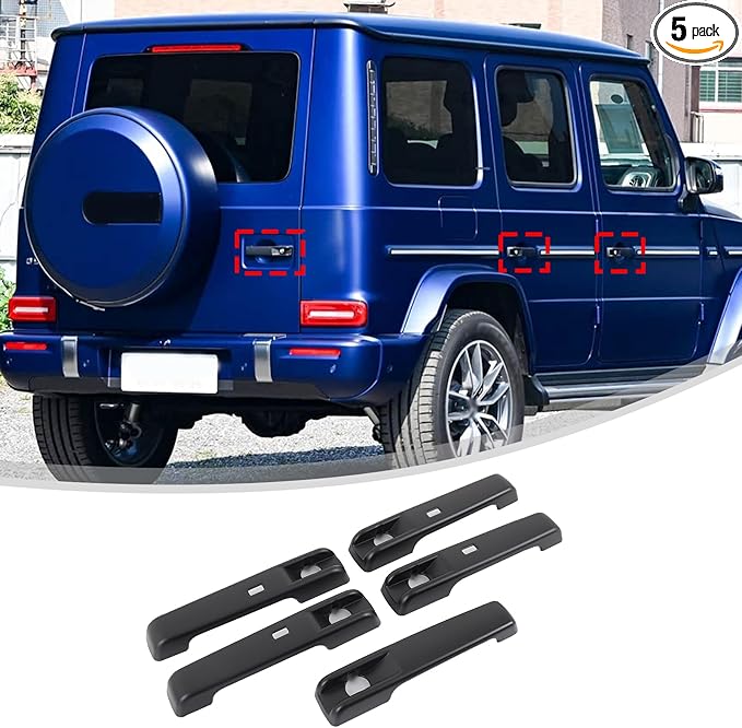 Tumukiw Car Exterior Door Handle Cover Compatible with Mercedes Benz G Class W464 2025+, Car Door Handle Protector Covers Trim with Keyless-Go Anti-Scratch Decoration Accessories (Matte Black)