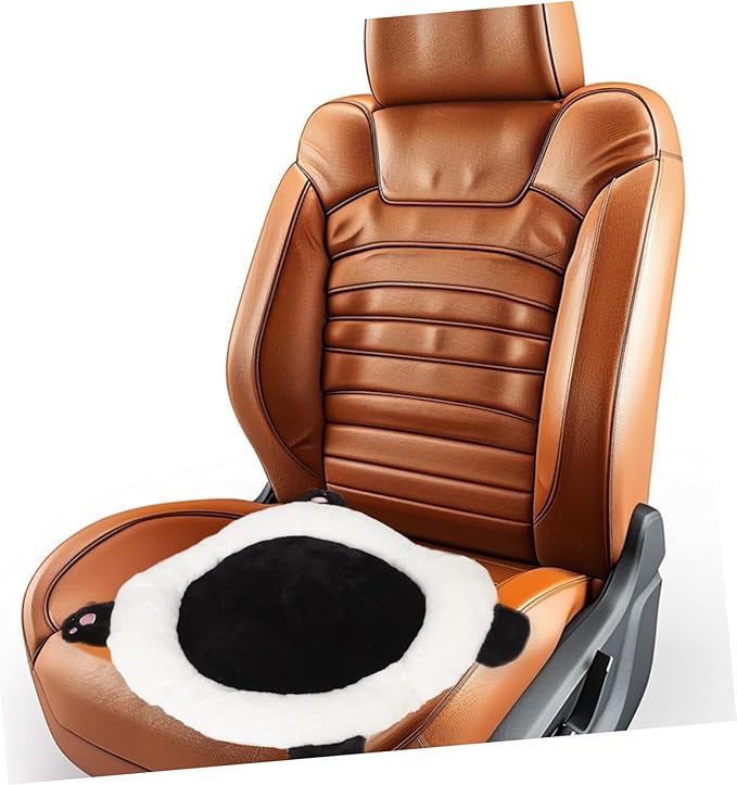 GLEAVI Cute Panda Car Seat Cushion Lumbar Support for Adults Easy to Install Comfortable Driving Accessory for Christmas and Birthdays