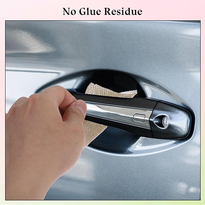 10Pcs Bling Car Door Handle Protector, Bling Auto Doors Handles Sticker Anti-Scratch Protective Cover Glitter Automotive Exterior Accessories Car Accessories Universal for SUV, Truck(Silver)