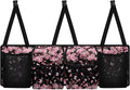 Cherry Blossom Car Trunk Organizer, Oxford Backseat Storage Bag with 4 Pockets, Adjustable Large Capacity Hanging Collapsible Bag for Most Vehicles, Universal Car Accessories