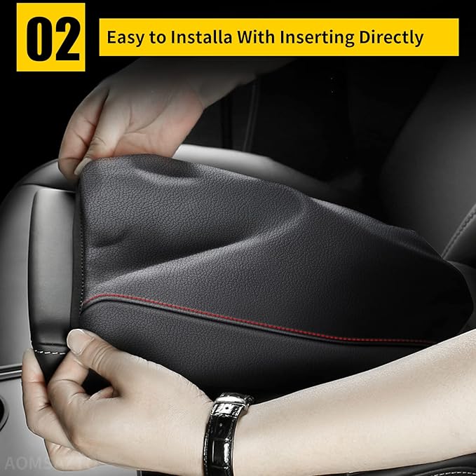 AOMSAZTO Armrest Covers for 2021 2020 2019 2018 2017 2016 Jeep Cherokee Console Cushion for Jeeps