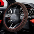 Car Steering Wheel Cover, 15 Inches Automotive Steering Wheel Protector, Elastic Stretch Steering Wheel Cover for Most Vehicles, Universal Interior Decor Car Accessories (Brown)