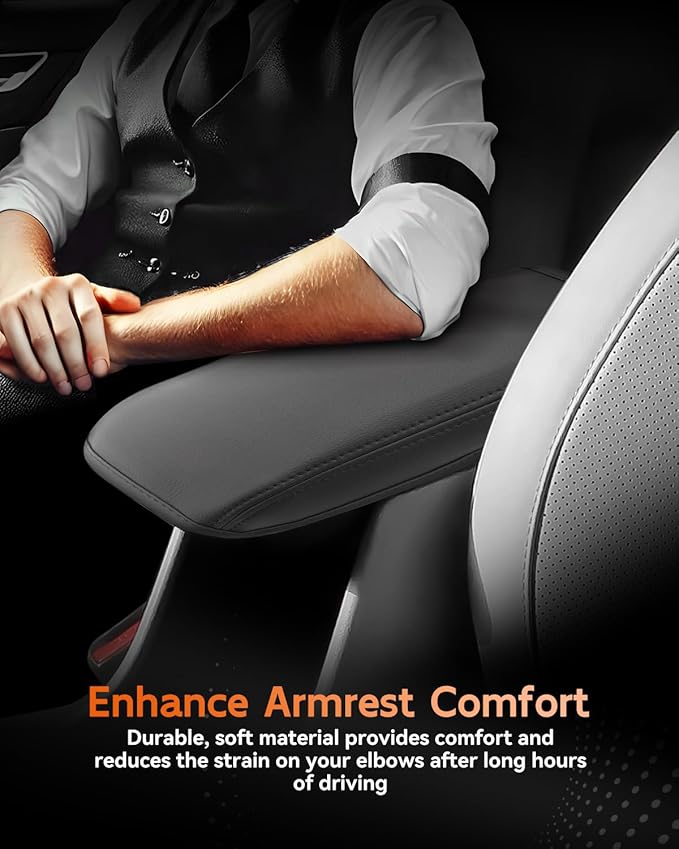 CDEFG for 2024-2025 2026 Hyundai Kona Center Console Cover Armrest Cover for Kona (SE, SEL, SEL Convenience, N Line S, N Line, Limited) Accessories Console Arm Rest Protector