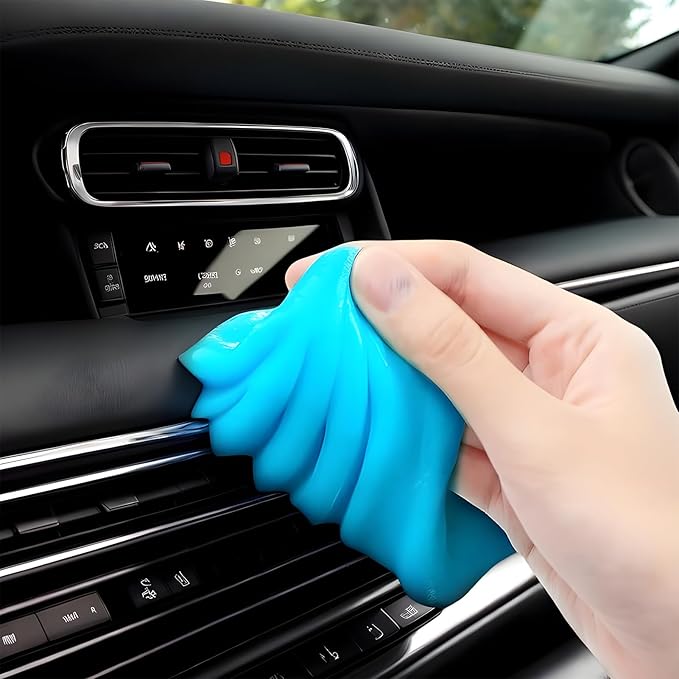 Automotive Cleaning Putty - Sticky Gel for Car Interior Dust Removal | Flexible Material, Easy Use for Dashboard, Vents, and Hard to Reach Areas Easy to Use Versatile Car Interior Cleaner