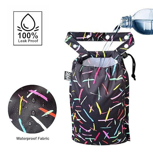 RMMOORORO Cute Hanging Car Trash Garbage Bag 100% Leakproof Waterproof Multipurpose for Car Back Front Seat Console with Hanging Strap (Colorful Lines)
