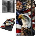Car Registration and Insurance Holder,Leather Vehicle Glove Box Organizer Wallet for Document,Perfect for any Car,Truck,Motorcycle,Driver License,Trailer or Boat,Men & Women,American Flag-289 Eagle