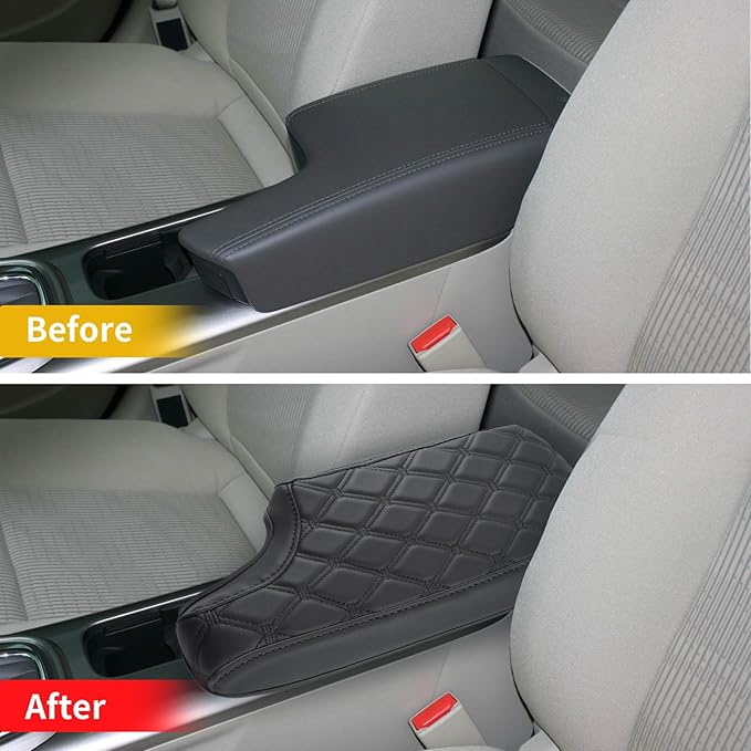 GIANT PANDA Custom Car Center Console Cover Armrest Cover for 2018-2023 Subaru Crosstrek,Waterproof Faux Leather Middle Console Cover Arm Rest Lid Cover Protector, Black