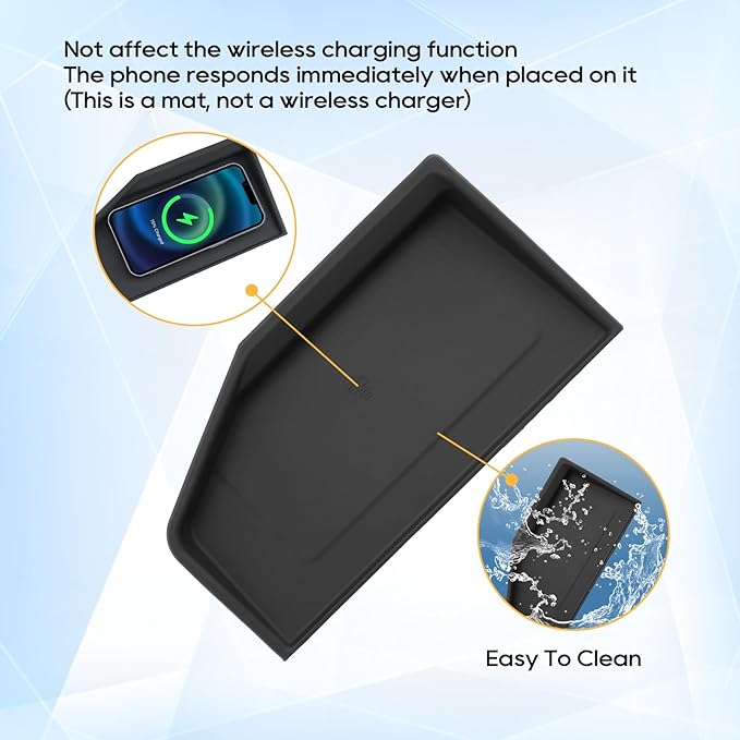 GX 550 Silicone Pad Center Console Wireless Charging Pad Mat for 2024 2025 GX 550 Non-Slip Pad GX550 Liner 2024 2025 GX 550 Accessories GX 550 Center Console Liner[Not for Cool Box Model]