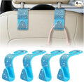 HZEL Bling Car Seat Headrest Hooks, 4PCS Crystal Rhinestone Vehicle Seat Back Hanger Holder for Purses Bag Handbags, Diamond Headrest Storage Organizer, Universal Auto Accessories (Lake Blue)