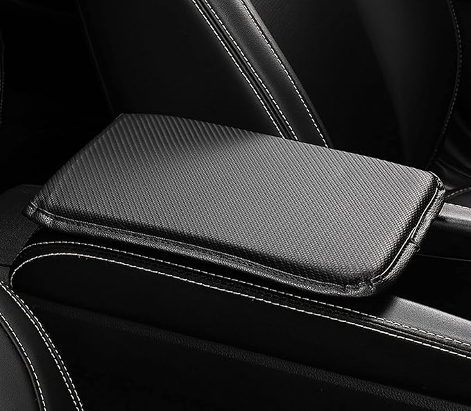 Forala Auto Center Console Pad PU Leather Car Armrest Seat Box Cover Protector Universal Fit
