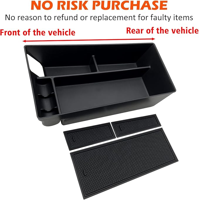 JOJOMARK Compatible with Ford Mustang Mach-E 2021 2022 2023 2024 Accessories Center Console Organizer Interior Storage Box Tray