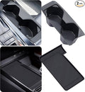 Cup Holder Insert & Wireless Charging Pad Protector Compatible with Toyota Camry 2026 2025, Center Console Cup Holder & Wireless Charging Mat for 2025 2026 Camry Accessories, Black