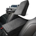 Center Console Cover Compatible with Ford Bronco 2021-2025 2/4 Doors Leather Armrest Box Cushion Cover Middle Console Pad