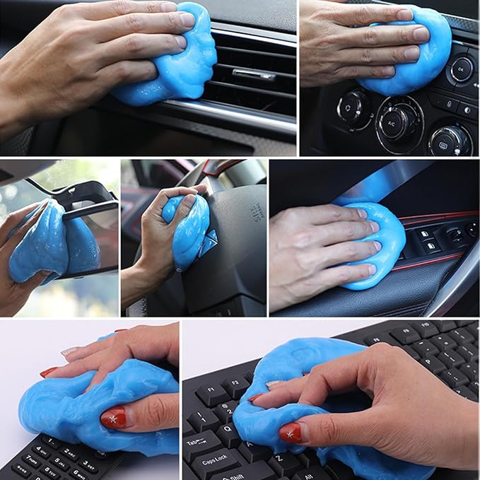 Car Cleaning Gel, Automotive Dust Car Crevice Cleaner, Slime Auto Air Vent and Interior Detail Removal, Cleaning Gel for Car Universal Gel Cleaner, Car Putty and Keyboard Cleaner (320g/11.2oz) (1PC)