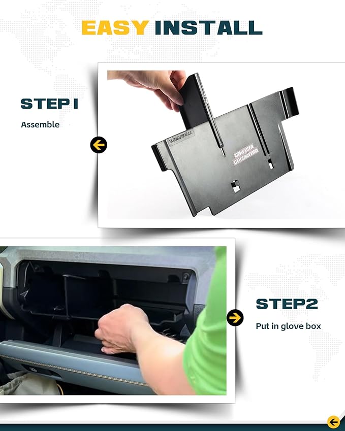 Trumgeta Glove Box Organizer Fit for 2024 2025 2026 Toyota Tacoma Glove Box Compartment Insert Storage Divider 4th Gen Tacoma Accessories