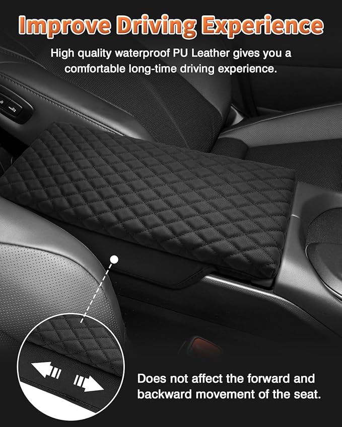 Shademax Toyota Crown Center Console Cover, Armrest Cover Cushion Pad for Toyota Crown Signia 2023 2024 2025 2026 Accessories PU Leather Middle Consle Lid Armrest Seat Box Cover Protector Anti-Scratch