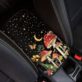 Suobstales Mushroom Snail Butterfly Moon Star Print Car Armrest Pad Soft Center Console Arm Rest Protector Cover Universal Car Interior Accessories Decoration
