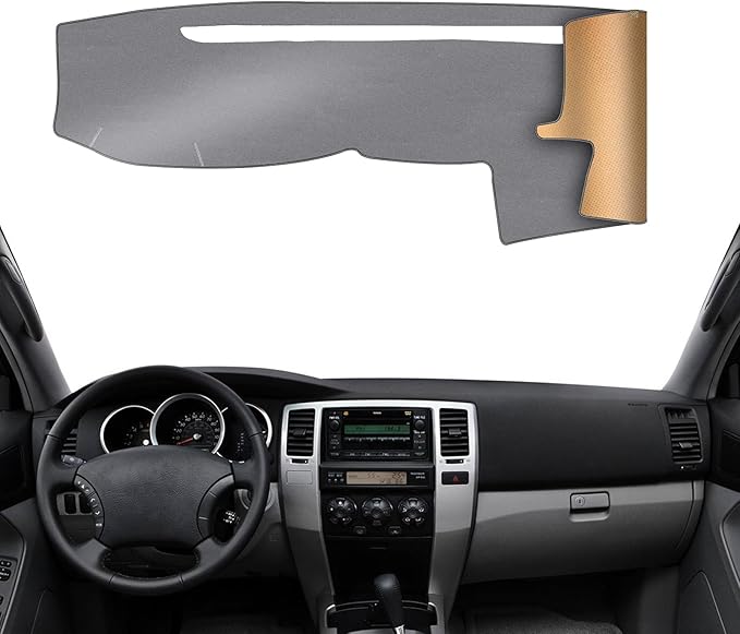 KEYOOG Dashboard Cover Dash Mat Fit for to-yota 4Runner 2009-2003 (for Left Hand Drive),Car Dash Board Mat Anti-Glare Carpet,Non-Slip Pad Sunshield Protector (Grey)