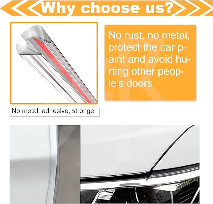 Eytool 5M Clear Door Edge Protectors, Rubber Edge Trim Seal Protector with U Shape Car Protection Door Edge Guard Fit for Most Car (Clear, 16.4FT)