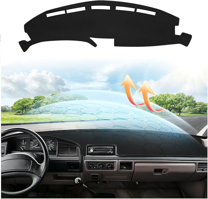 Cartist Dashboard Mats Compatible with Ford F150 F250 F350 1992 1993 1994 1995 1996 Dash Board Cover Mat Anti-Slip Carpet Sunshield Protector