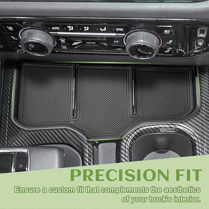 HGWEI Center Console Organizer Tray Compatible with 2023-2025 Chevy Silverado 1500 and 2022 Refreshed Silverado1500 Accessories Armrest Storage Box Compartment Cover (Full Console w/Bucket Seats)