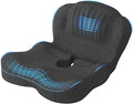 Urban Deco Memory Foam Seat Cushion, Office Chair Seat Cushion with L-Shaped Design, Ergonomic Back and Seat Pad Cushion for Car, Driving, Office, Black
