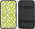 Car Armrest Cover Auto Center Console Pad Arm Rest Cushion Soft Car Accessories Universal for Most Vehicle (Dill Pickles Pattern Design)