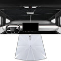 RERPRO Front Windshield Sunshade Umbrella Compatible with 2023 2024 2025 Tesla Cybertruck Window Sun Shade Interior Sun Protection Accessories, for Tesla Cyber Truck Foldable Sun Shield Cover