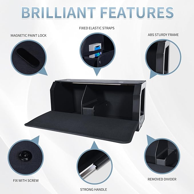 Trunk Organizer for SUV, Leather Collapsible Car Organizers with Magnetic Lid & Sturdy Handle, Waterproof Car Trunk Storage Box for Sedan Minivans Fits Travel, Camping (Black 27.5''*11.4 ''* 12.2'')