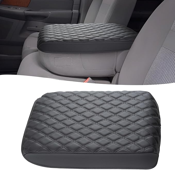 GIANT PANDA Custom Fit Center Console Cover for Dodge RAM 1500 2500 3500 2002 2003 2004 2005 2006 2007 2008 2009 2010 2011 2012 with Jump Seat - Waterproof Armrest Center Cover - Full Protection