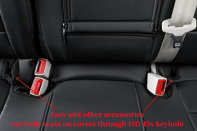 coverdream Full Set Custom Fit Rogue Car Seat Covers for Nissan Rogue Hybrid,Sport 2020 2021 2022,Full Coverage Leather Seat Protector(Black)