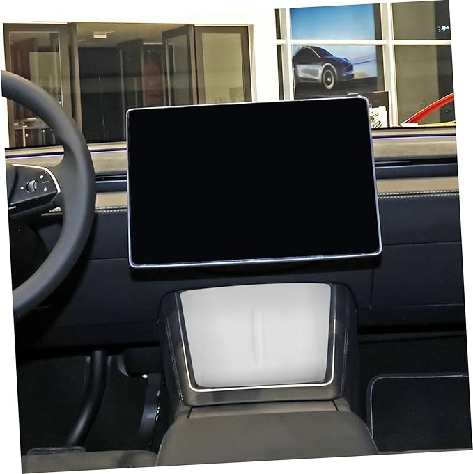 ERINGOGO Charging Pad Silicone Slip Mat for Model Y Center Console Charger Phone Holder Accessories White Easy Installation Seamless Blend Stable Charging