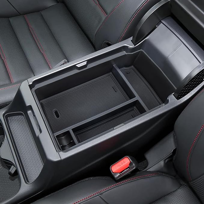 Neepiar Center Console Organizer Compatible with 2026 2025 2024 2023 Honda CRV Armrest Storage Box Coin and Glass Holder ABS Plastic Insert Secondary Storage Interior Accessories