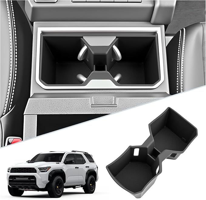 SKTU for 2025 2026 Toyota 4Runner Accessories Cup Holder for 2025 2026 Toyota 4Runner Central Control Cup Holder 4Runner 2025 2026 Accessories Durable Rubber Center Console Cup Pad