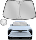 Fonowka Windshield Sun Shade for 2024-2025 Che-vrolet/Chevy Blazer EV Foldable Sun Sunshade for Car Front Window Blocks UV Rays and Heat Automotive Interior Protector Custom Fit Accessories