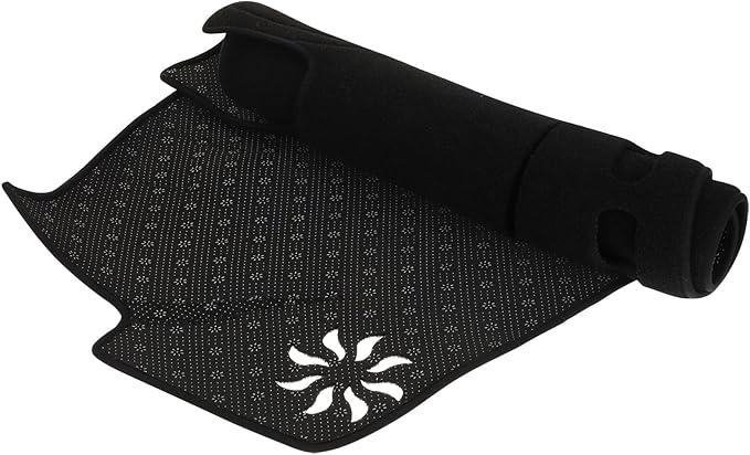 Polyester Dashboard Cover Non-Slip Car Dash Protector Mat with Pre-Cut Vent Custom Fit for Left-Hand Drive Vehicles Interior Sunshade Glare Pad