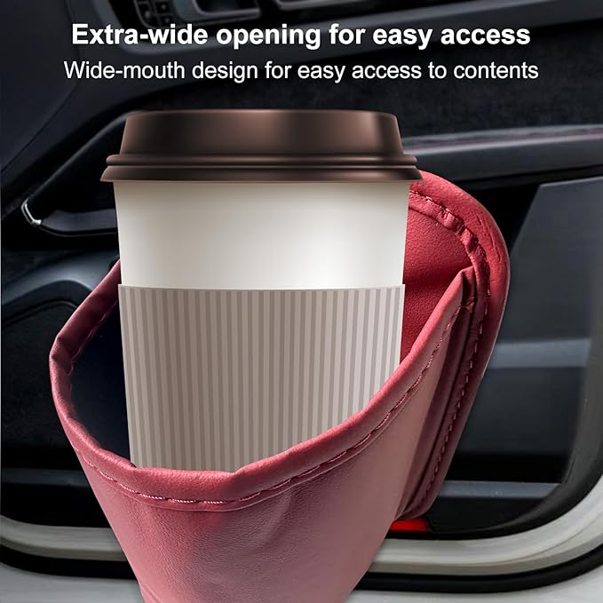 VOJKOREL Universal Door Water Cup Holder, car Multi-Function Storage Rack, car seat Back Beverage Holder, Suitable for Water Cups, Mobile Phones, Drinks, Coffee, etc.(red)