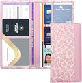 FinestHouse Car Registration and Insurance Holder with Magnetic Closure, Universal Document Organizer for License, Insurance Cards & Glove Box Storage (Heart-Pink)