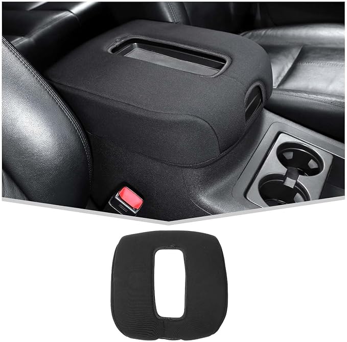 JeCar Armrest Cover Neoprene Center Console Cushion Pad Compatible with Chevy Silverado/Suburban/Tahoe/Avalanche/GMC Yukon 2007-2013
