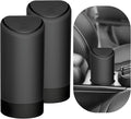 2PCS Mini Car Trash Can with Lid, Portable Silicone Auto Garbage Container for Cup Holder, Multipurpose Trash Bin for Car Home Office, Waterproof Leakproof Small Vehicle Trash Can (Black)