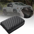 JKCOVER Premium Center Console Cover Compatible with Toyota Tacoma 2016 2017 2018 2019 2020 2021 2022 2023 PU Leather Car Armrest Cushion Protector (Black)