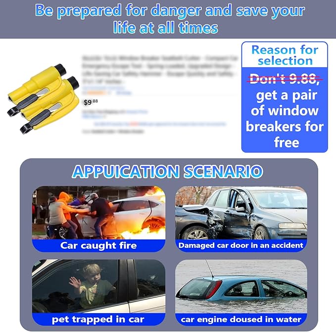 LLXGAB 【Compatible with Toyota Camry】 Seat Gap Filler，No Drop Seat Guard Compatible with Toyota Camry,Drop Seat Guards for Cars(2Pcs),Emergency Keychain Car Escape Tool(2Pcs)