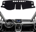 KEYOOG Dashboard Cover Dash Mat Fit for 2024-2019 to-yota RAV4 (Without HUD Models),Car Dash Board Mat Anti-Glare Carpet,Non-Slip Pad Sunshield Protector (Black)