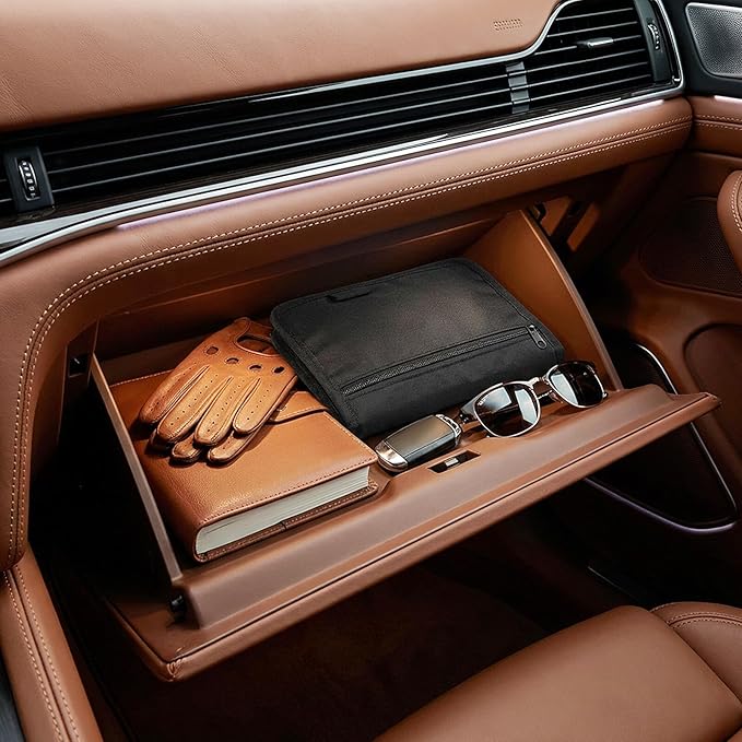 Car Document Organizer Oxford Fabric Multi-pocket Car Bag Organizer with Glove Box Storage for Registration and Insurance Holder, Portable Vehicle Document Holder for Men