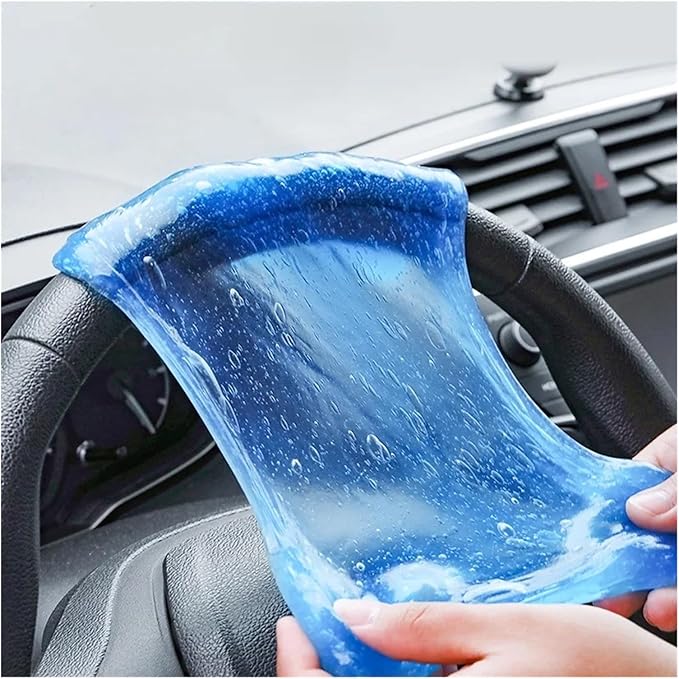 Car Cleaning Gel - Reusable Slime for Air Vents, Dashboards, Laptops, Keyboards, and More - Interior & Dirt Remover Tool(Yellow 1PC)